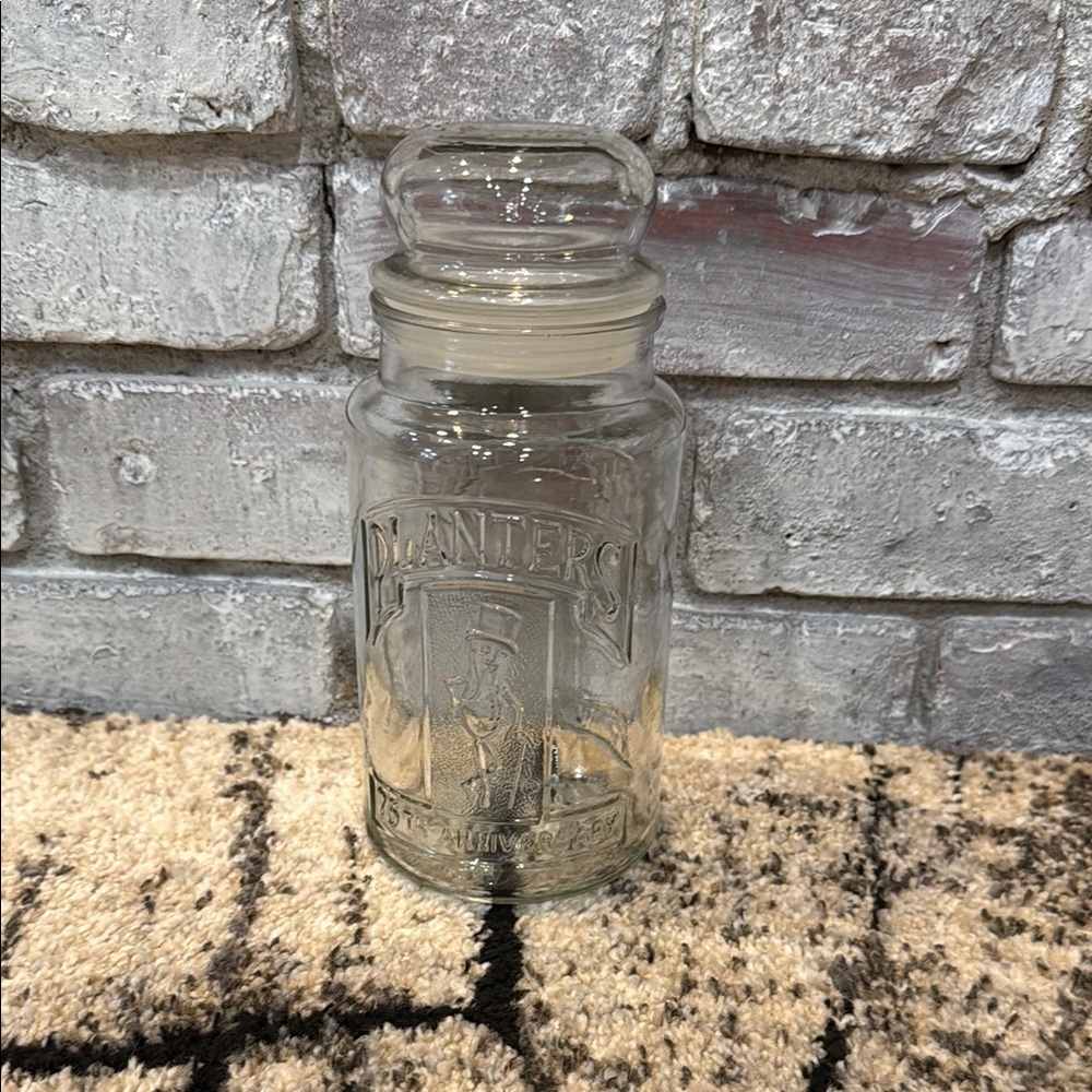 Planters 75th anniversary glass Jar 1981